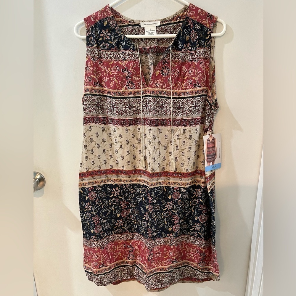 Beach Lunch Lounge Dress, size large, new!